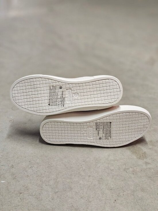 Blush Nubuck Slip-On Platform Sneakers With Elastic Side Panels & White Soles Fo - Picture 6 of 14